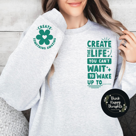 Create Something Amazing (green print)