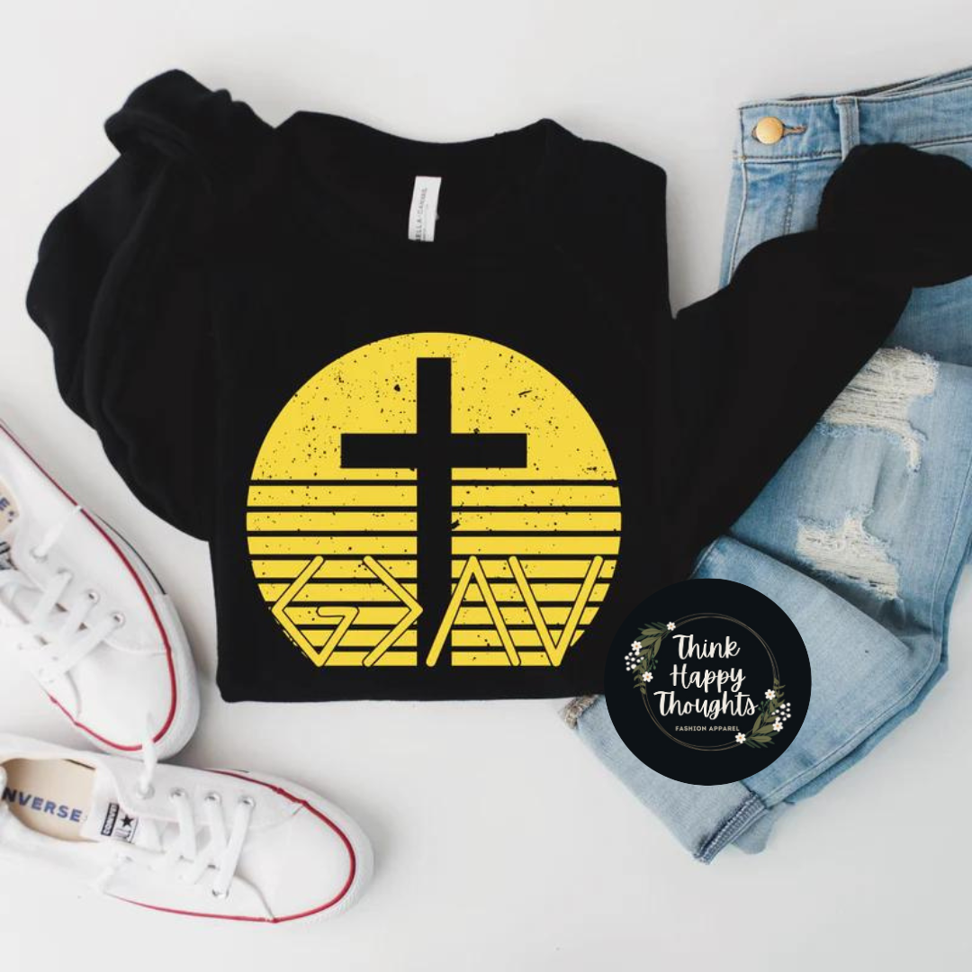 God is Greater Than Highs and Lows (yellow print)